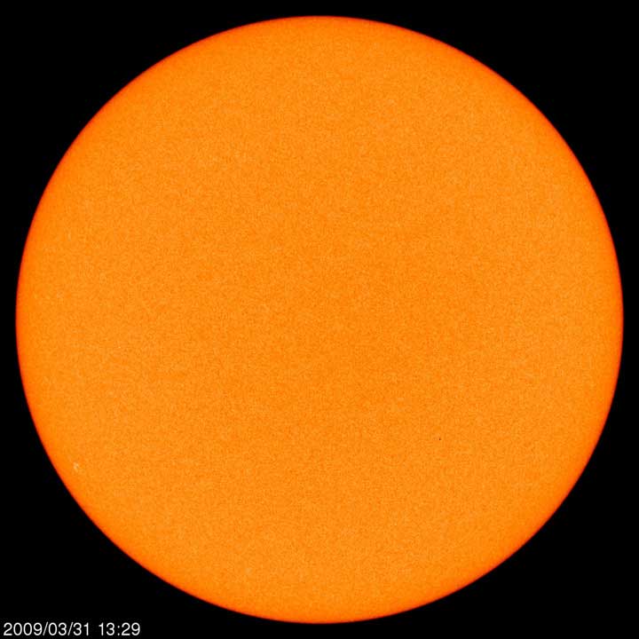 Michelson Doppler Imager on SOHO white light continuum image sun